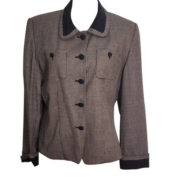 atrium Jackets & Blazers - Atrium Collection Navy/White Blazer sz 14